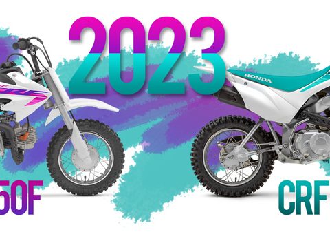 2023 Honda CRF50 and CRF110 in White